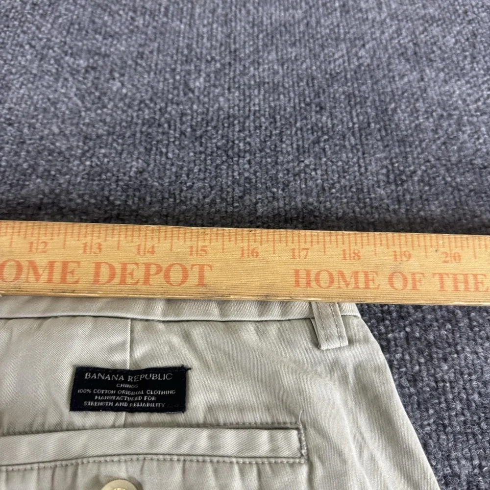 Banana Republic Dawson Pants Mens 36x33 Beige Cotton Chino Straight Office